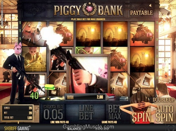 Gambling piggy bank